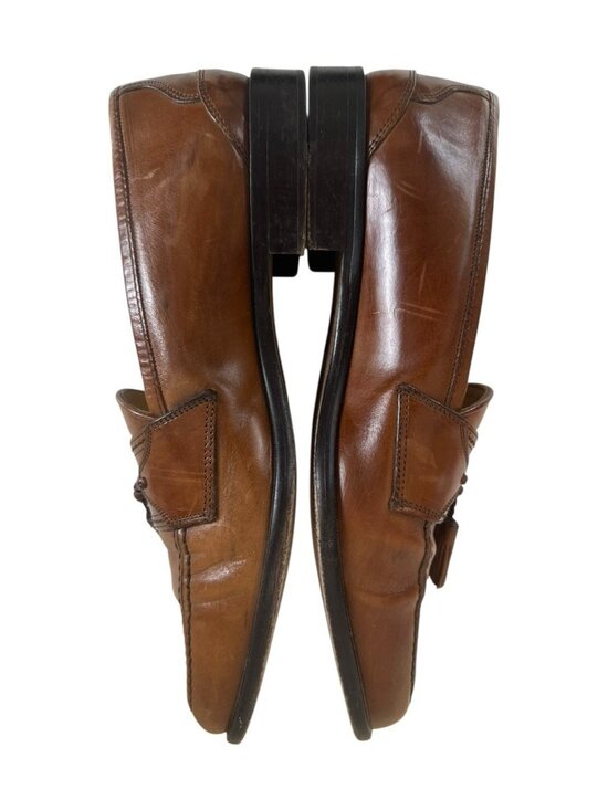 Johnston Murphy Cellini Mens 11M Brown Leather Tassel Loafer Dress Classic Slip main image 4